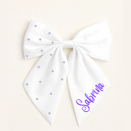 Personalised School Leavers Hair Bow Clip - Bow Bliss