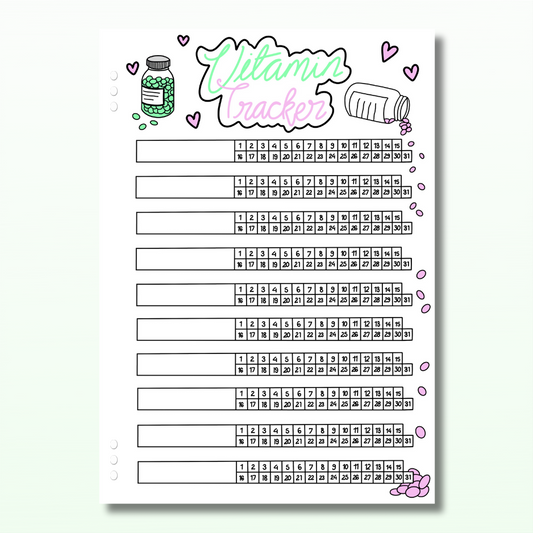 Vitamins Tracker - Single Page