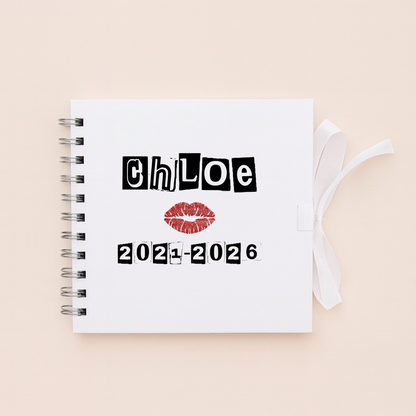 Personalised SchoolLeavers Memory Scrap Book - Burn Girls