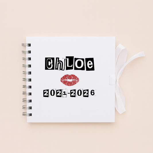 Personalised SchoolLeavers Memory Scrap Book - Burn Girls