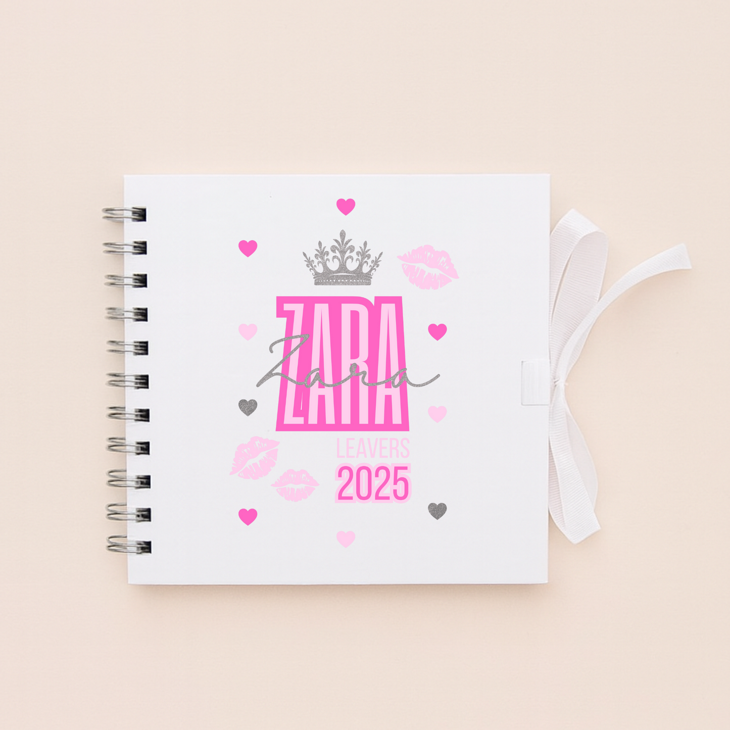 Personalised School Leavers Memory Scrap Book - Queen of Kisses
