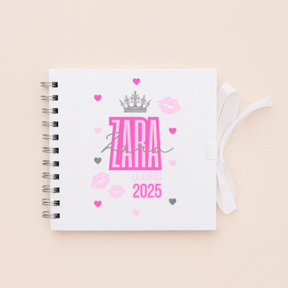 Personalised School Leavers Memory Scrap Book - Queen of Kisses