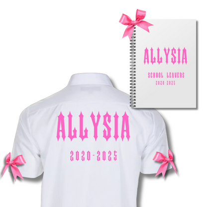 School Leavers Shirt & Memory Book Set - Girls Spike Theme