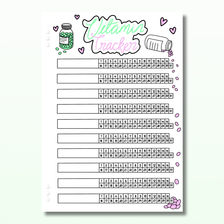 Ultimate Self Care Page Set - 6 Month Bundle - 56 Page Set