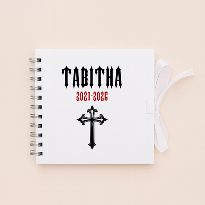 Personalised School Leavers Memory Scrap Book - Gorgeous Gothic
