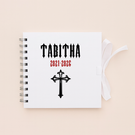 Personalised School Leavers Memory Scrap Book - Gorgeous Gothic