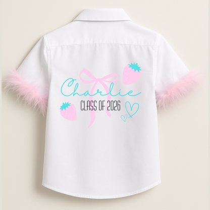 Personalised School Leavers Shirt - Berry Cute