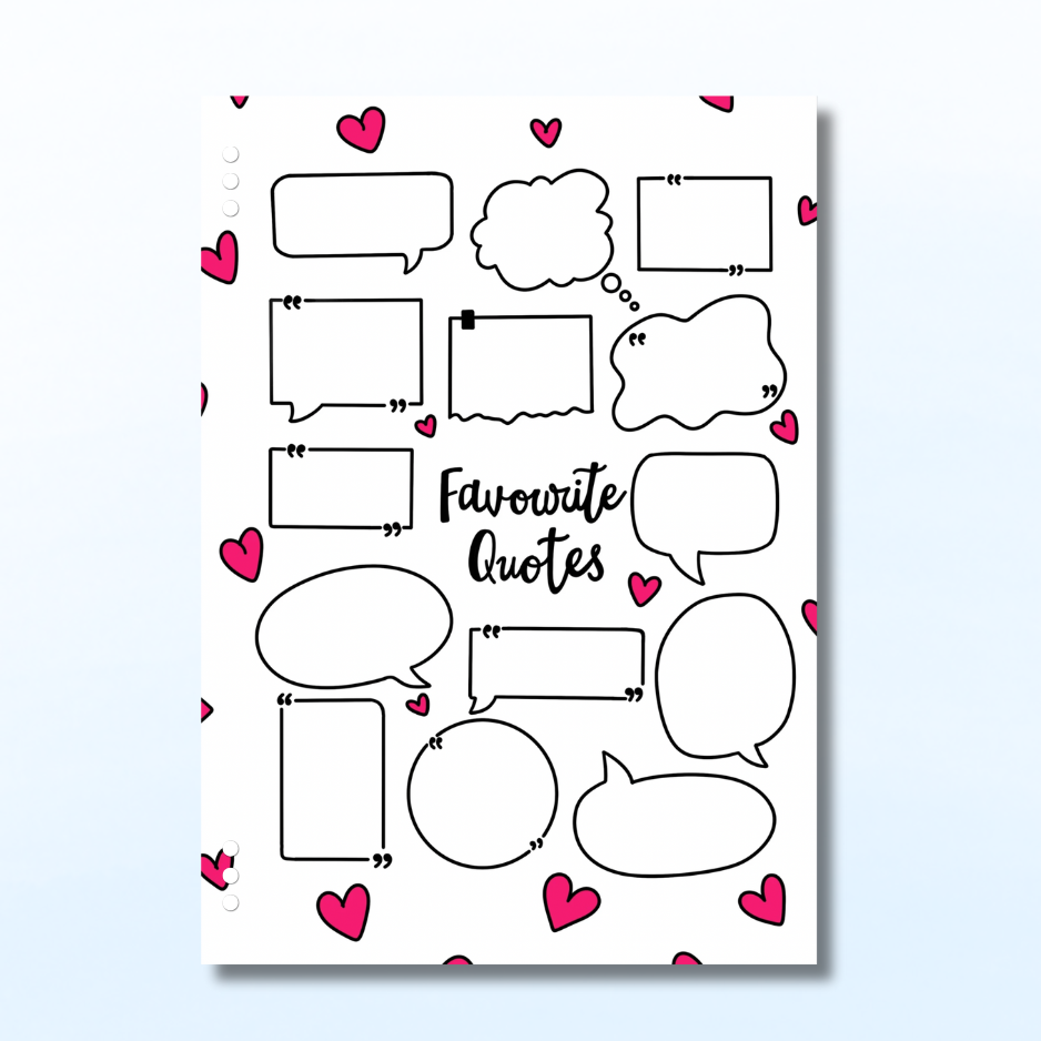 Books & Reading - Starter Set - 11 Page Bundle + Divider Cover
