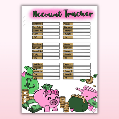 Money & Savings Set - 1 Year Bundle - 97 Page Inserts & 13 Dividers