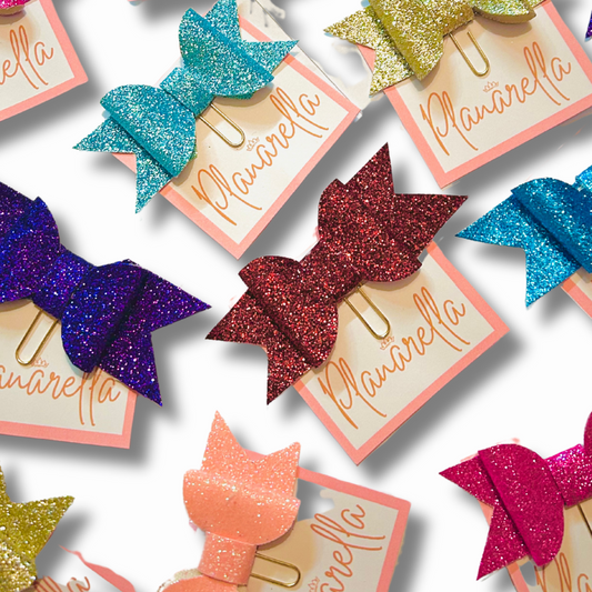 Glitter Bow Paper Clip