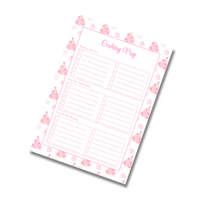 A4 Christmas Planner Refill Page Inserts - Pink Trees