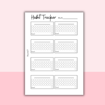 Habit Tracker - Set of 12 Pages