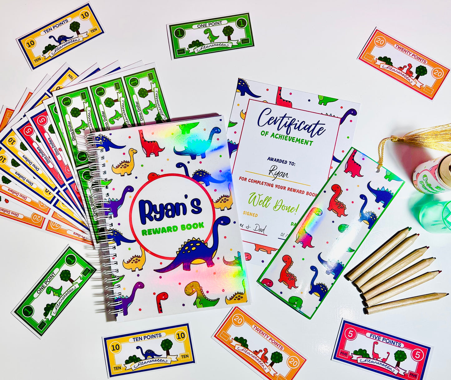Personalised Dinosaur Reward Book Set