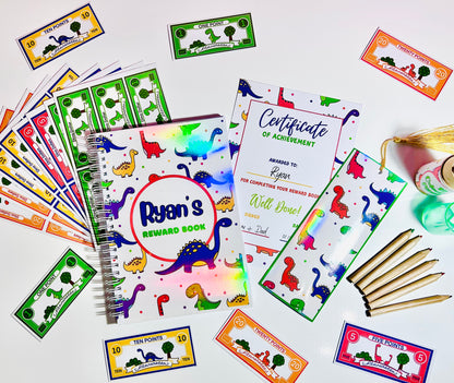 Personalised Dinosaur Reward Book Set