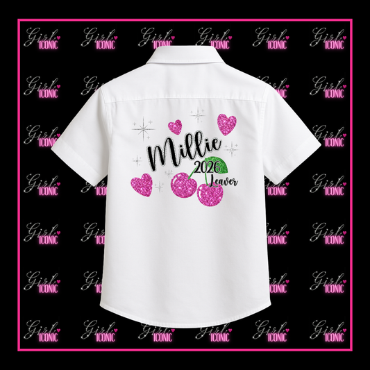 Personalised School Leavers Shirt - Cherry Pop