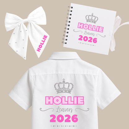 Personalised School Leavers Memory Scrap Book - Pretty Royal