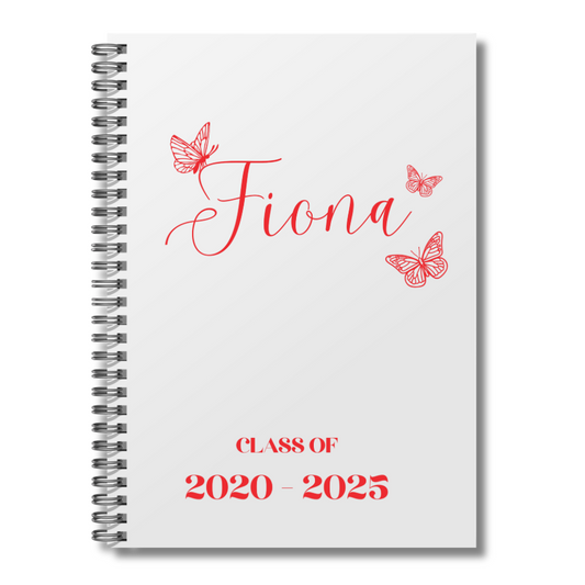 Personalised Butterfly School Leavers Memory Book