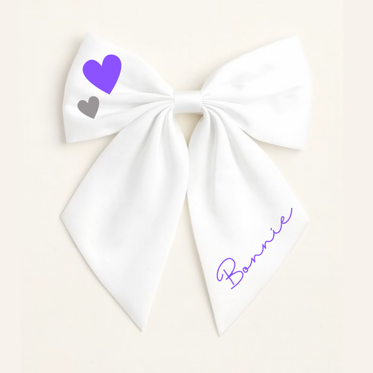 Personalised School Leavers Hair Bow Clip - Cutie Bows