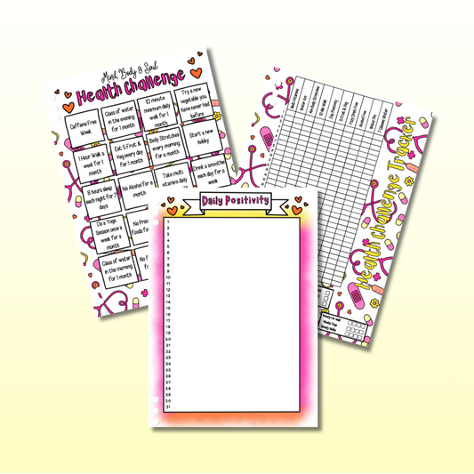 Health Challenge  - Triple Page Set
