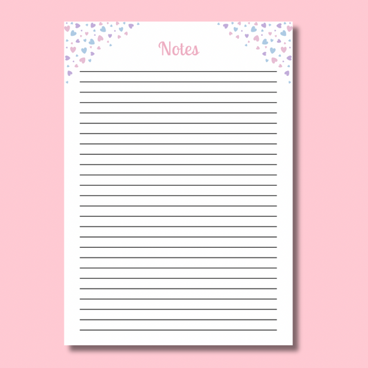 Notes Notepad - Pastel Passion