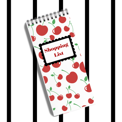 Shopping List - Slim Notepad - Very Cherry