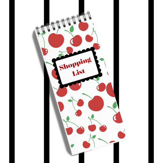 Shopping List - Slim Notepad - Very Cherry